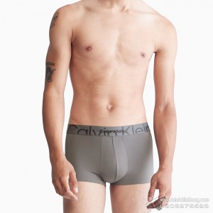 Quần lót nam Calvin Klein NB3312 Embossed Icon Micro Low Rise Trunk Grey Sky